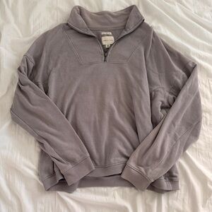 American Eagle Purple Quarter-Zip Pullover